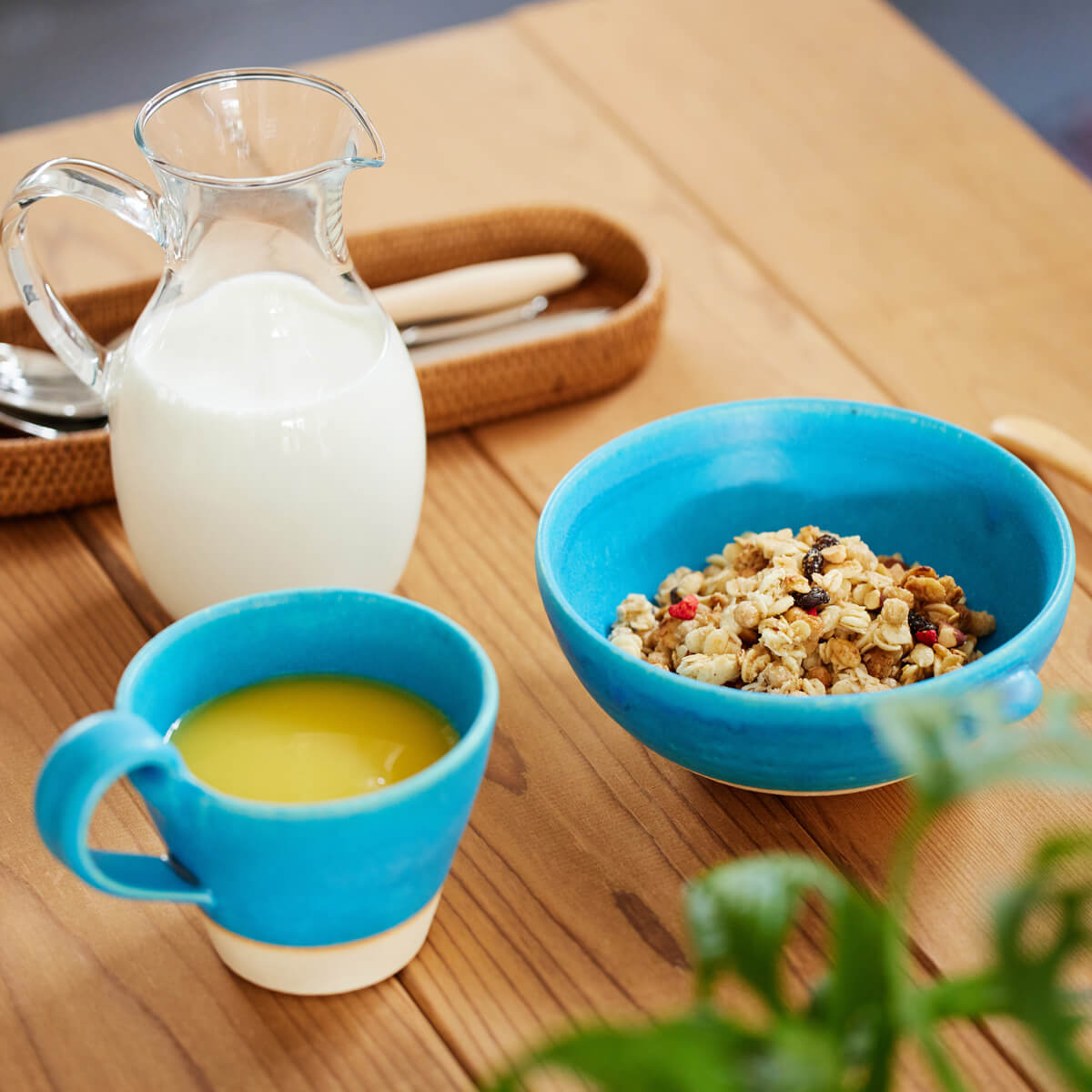 【HESTA LIFE ギフト】信楽焼 ブルーラグーン マグ＆マルチボウルセット