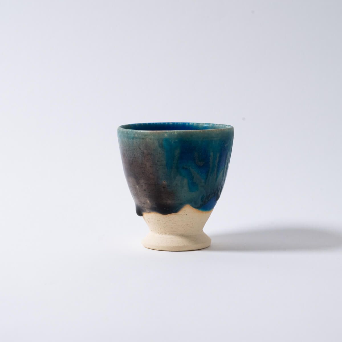 運命の1杯 ゴブレット I_青×灰｜信楽イマジン Imagine