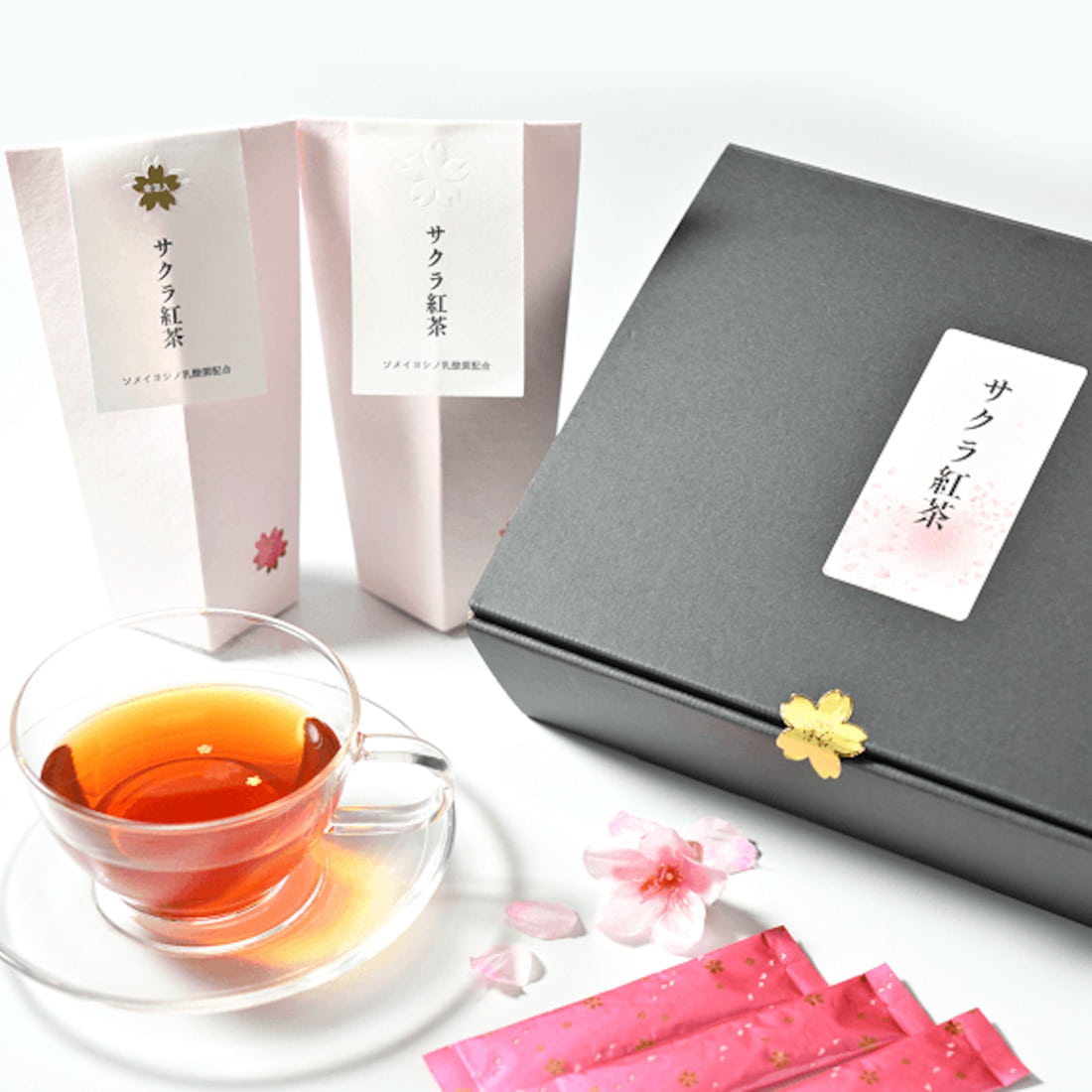 【想いを贈る春ギフト】サクラ紅茶　ギフトセット（2パック入り)｜ヴィラ・コンコルディアセレクト