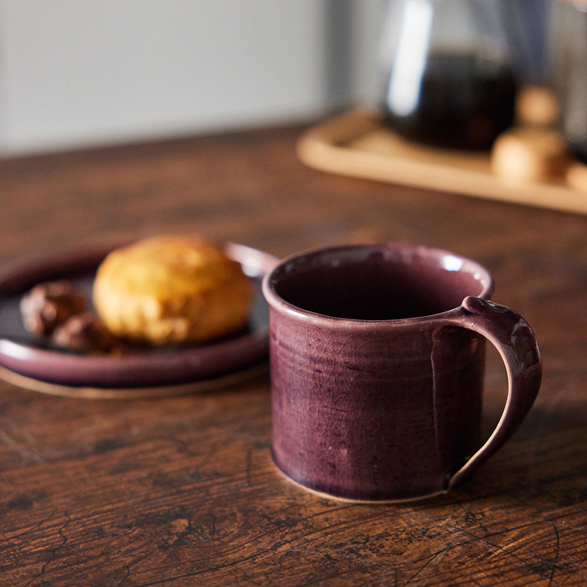 季 -とき- を移ろう モダンな色のマグ＆切立皿セット Dusk（ダスク）｜utsuroi（うつろい）