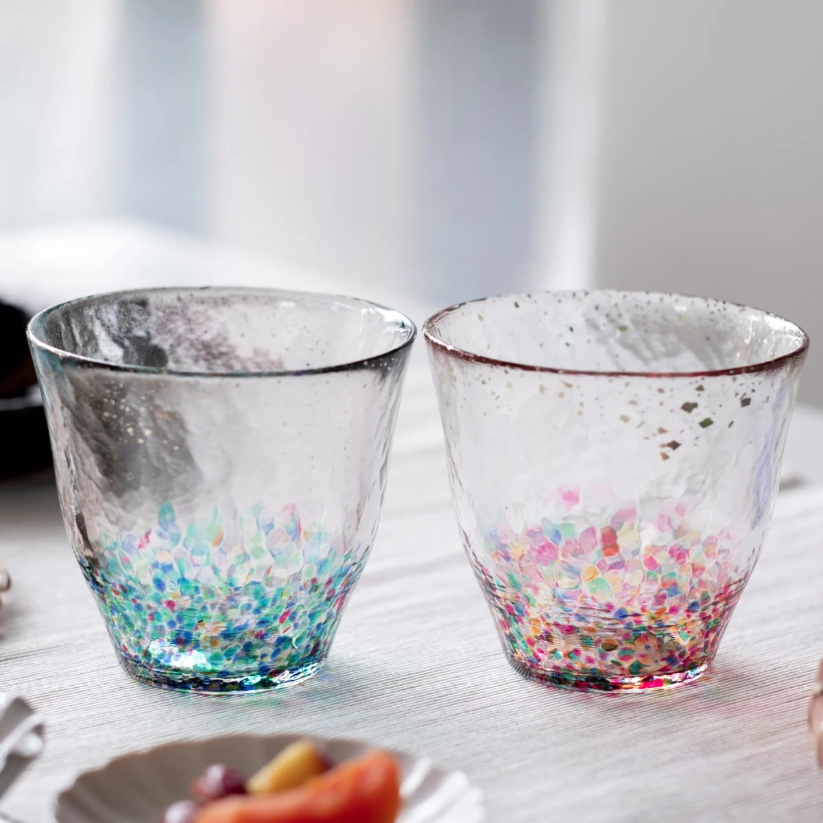 津軽びいどろ 金彩ロックグラス 330ml（2色展開）| ヴィラ・コンコルディアセレクト