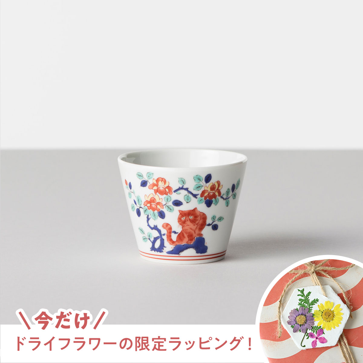 【波佐見焼】 BARBAR 蕎麦猪口大事典 色絵 そばちょこ エキゾチックショートヘア