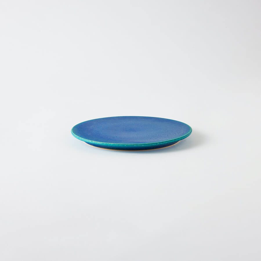 【信楽焼】THE HARVEST BLUE VELVET  中皿 フラットプレート  21cm