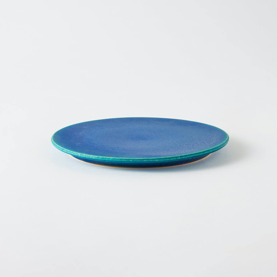【信楽焼】THE HARVEST BLUE VELVET  大皿 フラットプレート  27.5cm