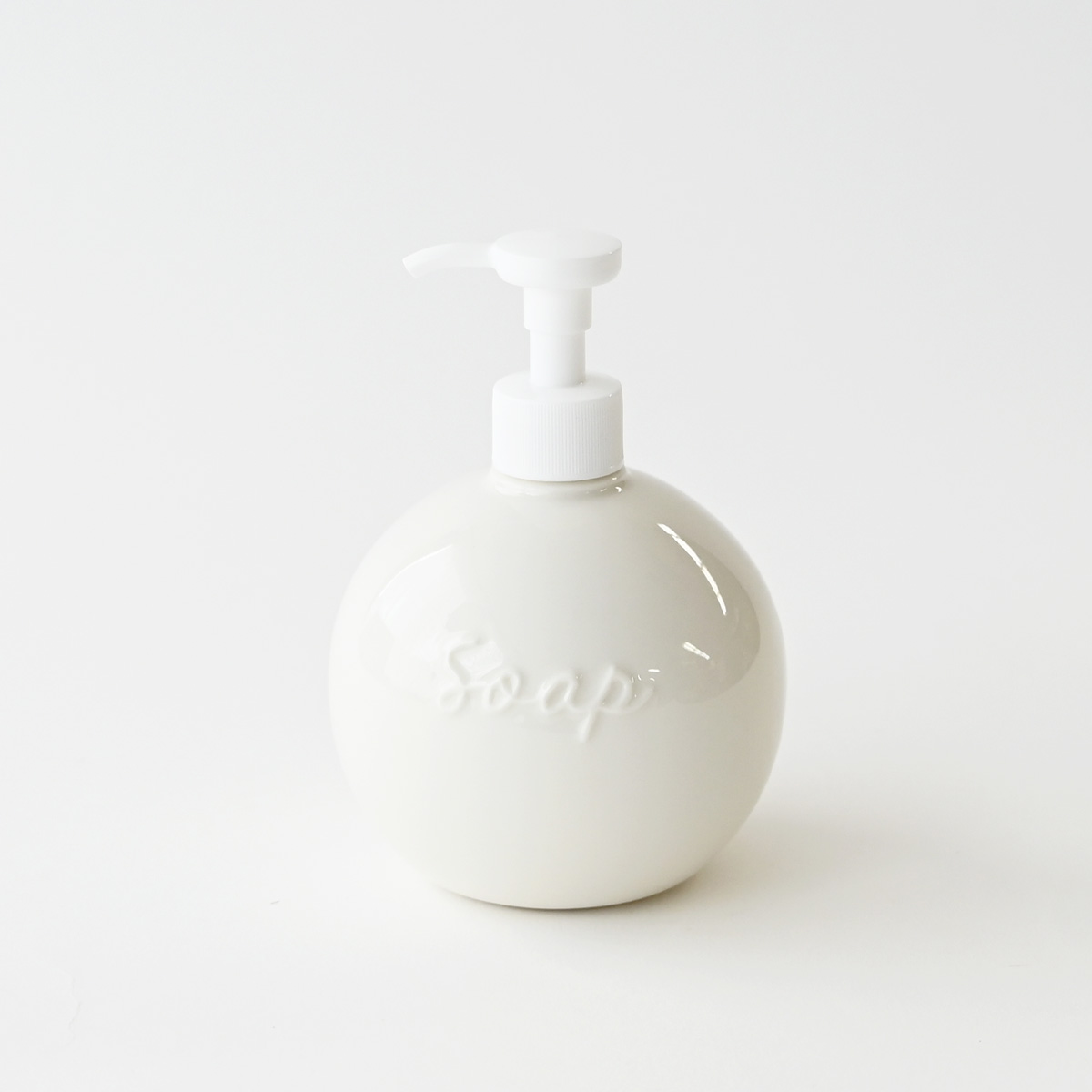 【SALIU】オーブ ソープボトル 350ml / 液体せっけん用（オフホワイト）
