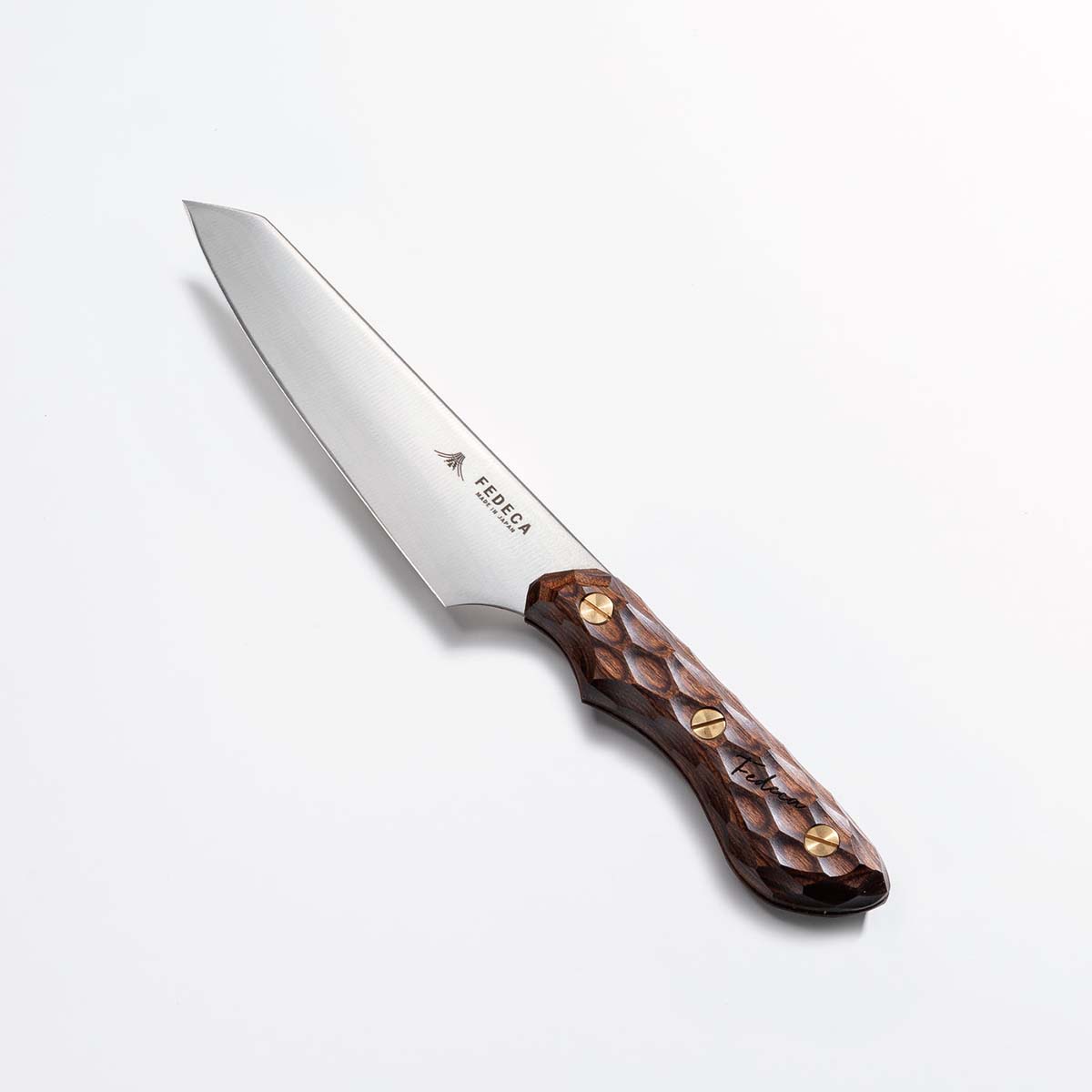 【FEDECA】三徳包丁 大 名栗ブラウン 17cm