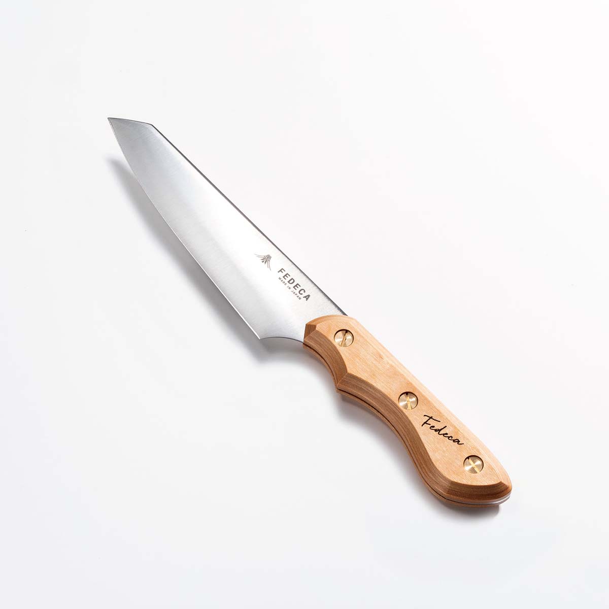 【FEDECA】三徳包丁 小 プレーンホワイト 12.3cm