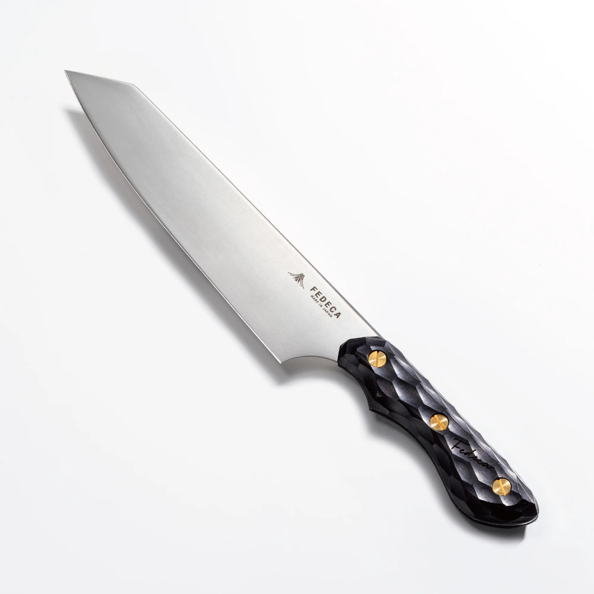 【FEDECA】三徳包丁 大 名栗ブラック 17cm