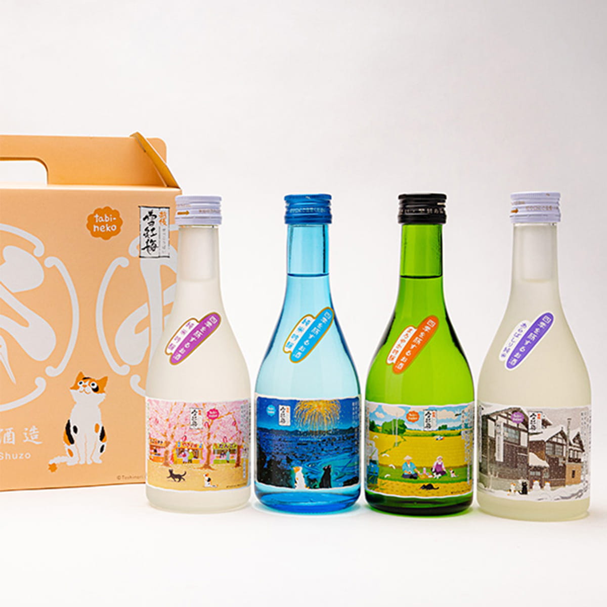 【長谷川酒造】越後雪紅梅 四季を旅するお酒 春夏秋冬セット 300ml×4本セット