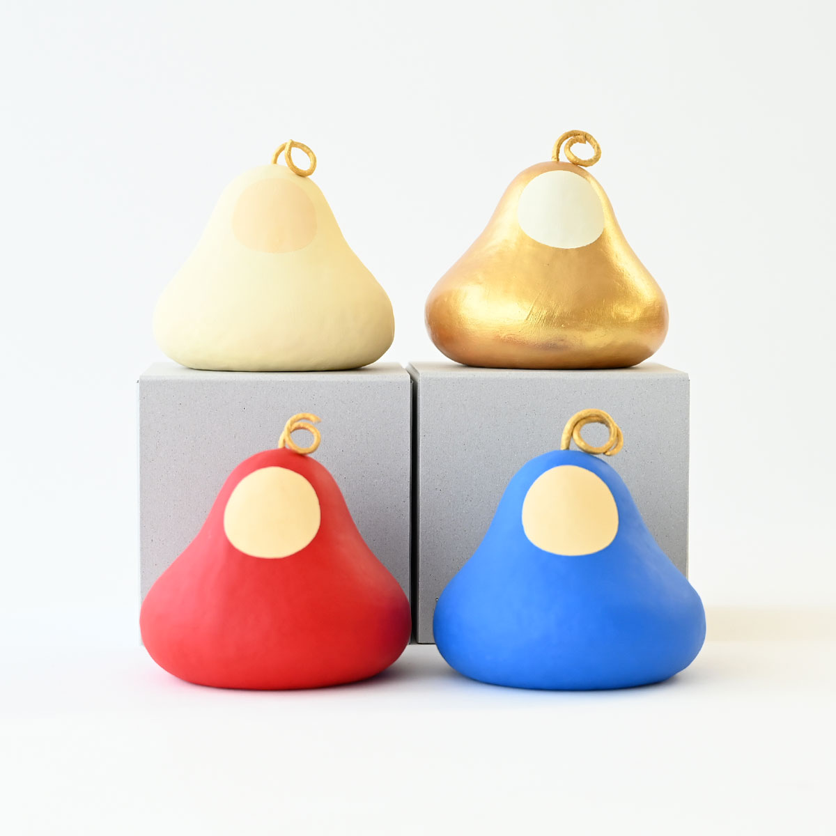 【郷土玩具あかり舎】 かんぴょうだるま　はりこ絵付けキット（4色展開）