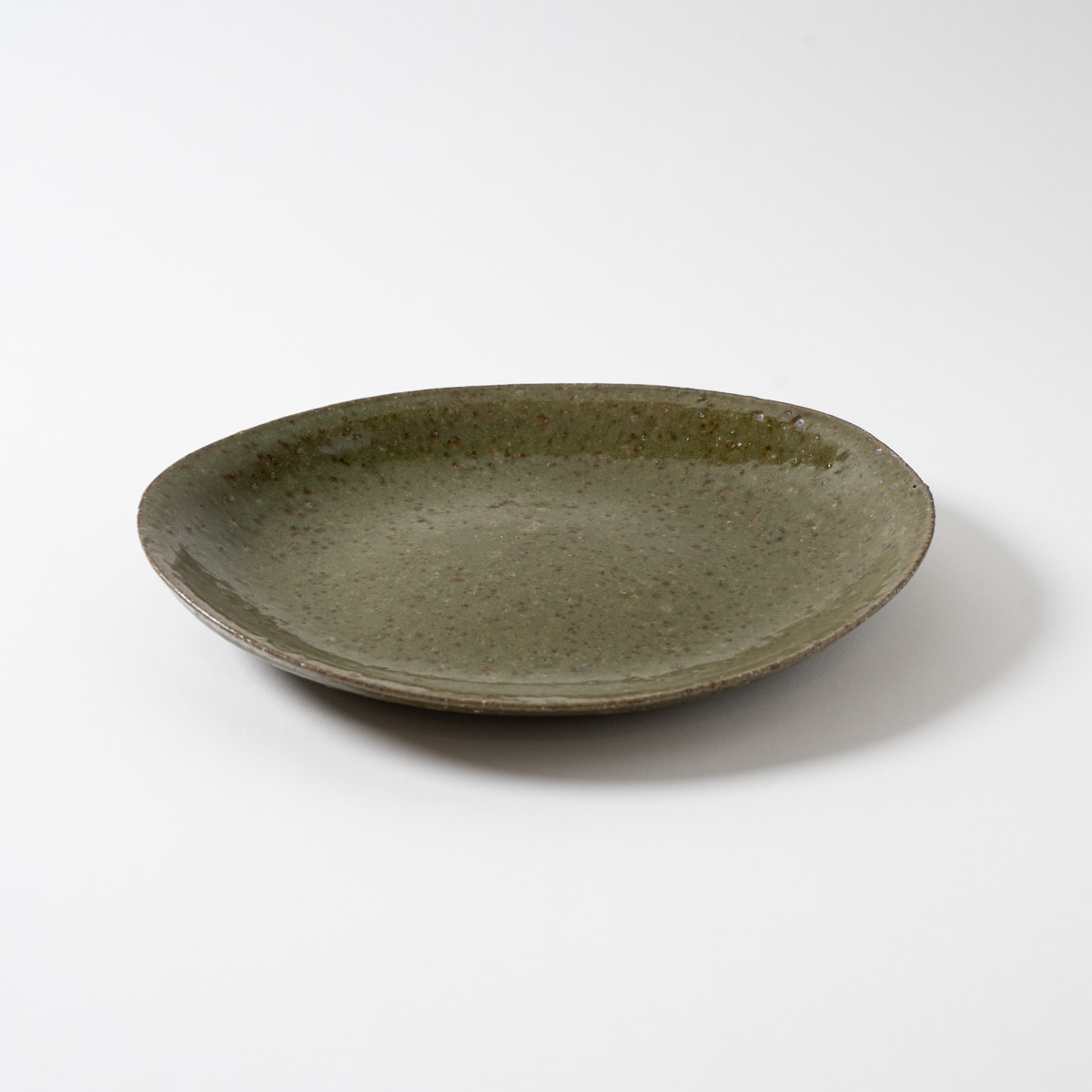 【信楽焼】ここち - KOKOCHI - カレー皿　こけ碧　26cm