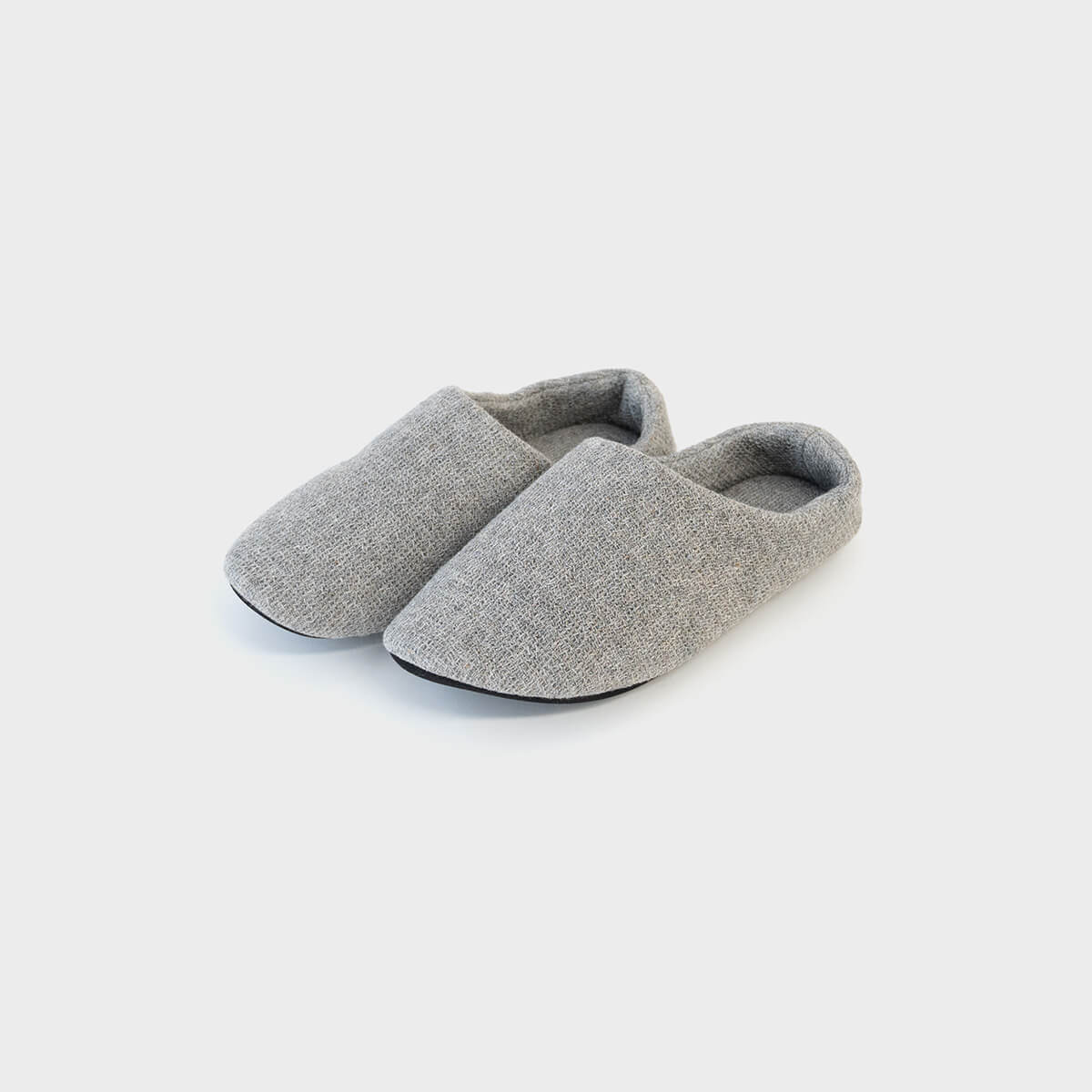 【Kontex】LANA ラーナ ワッフル織り ルームシューズ グレー（3サイズ展開）