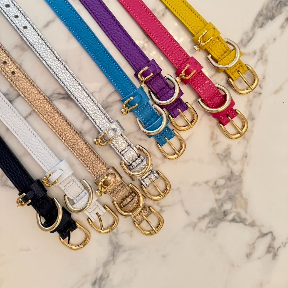 アコヤ真珠付き 本革首輪（小型犬用）