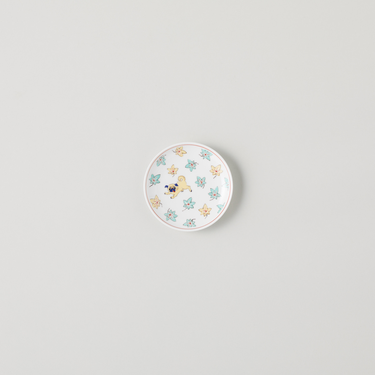 【波佐見焼】 BARBAR 色絵 小皿 パグ