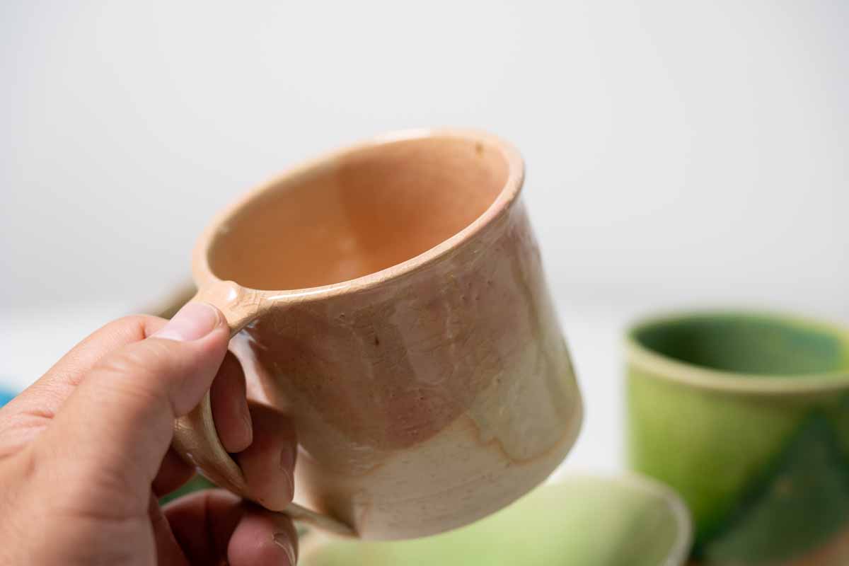 信楽イマジンImagine 寸胴マグカップ I_茶×緑