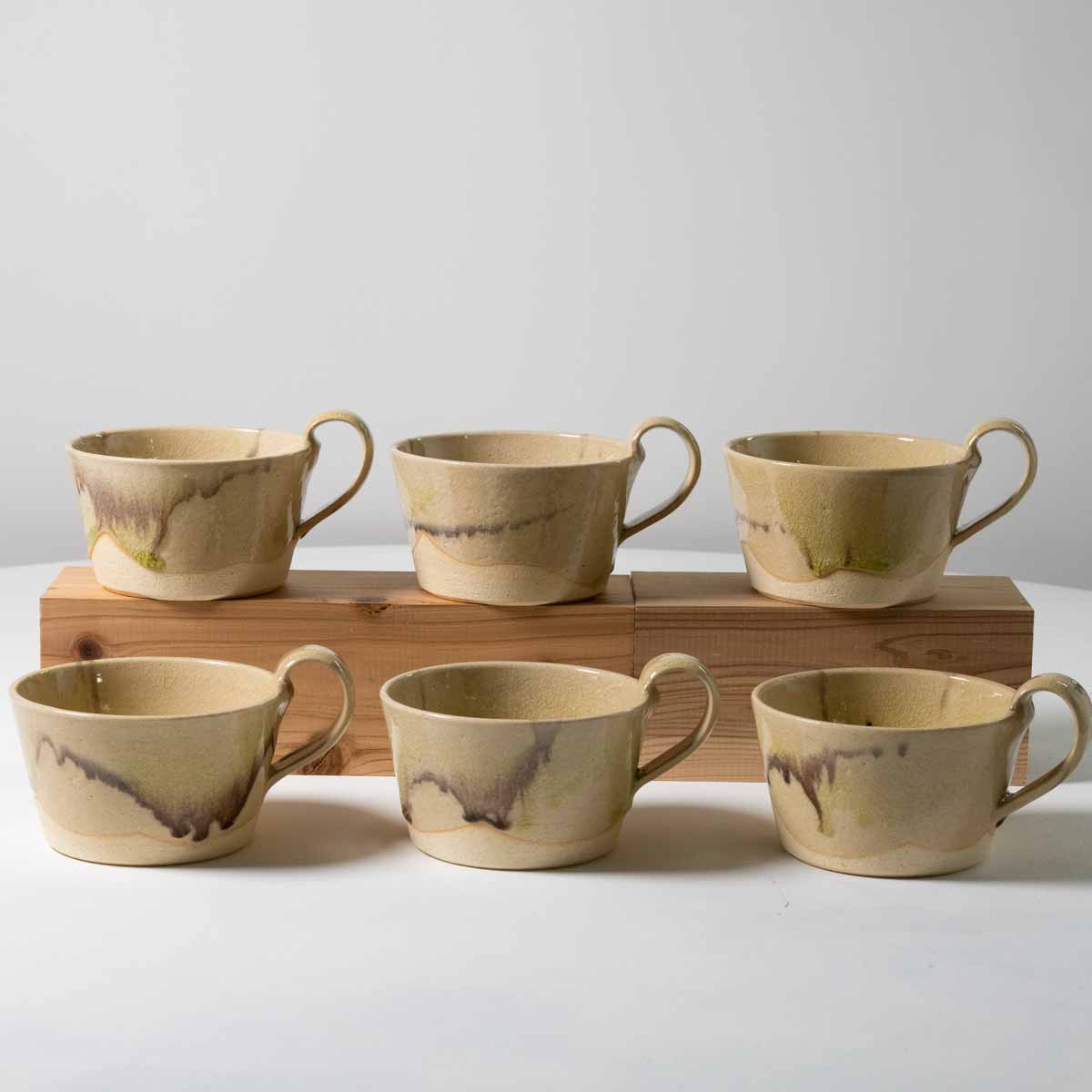 信楽イマジンImagine スープカップ A_クリア×茶