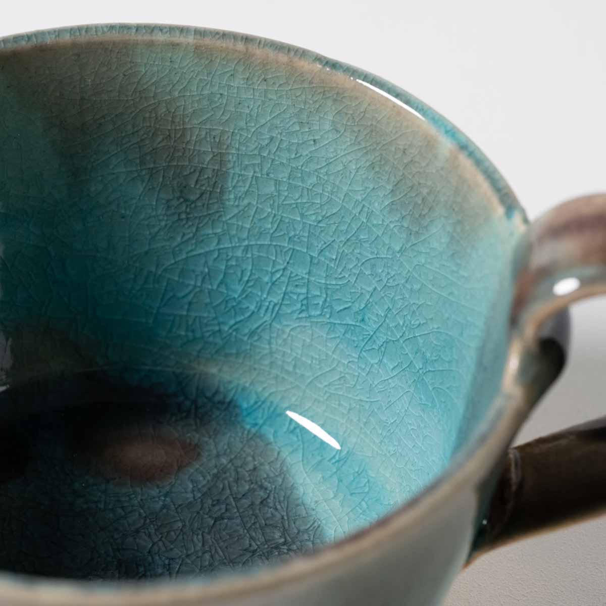 信楽イマジンImagine スープカップ B_水×茶