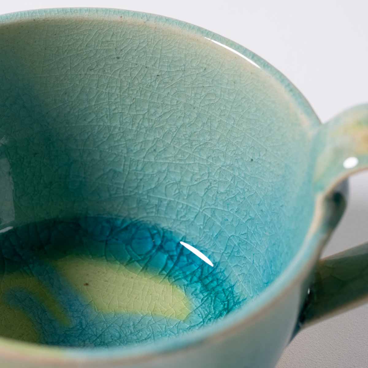 信楽イマジンImagine スープカップ C_水×緑