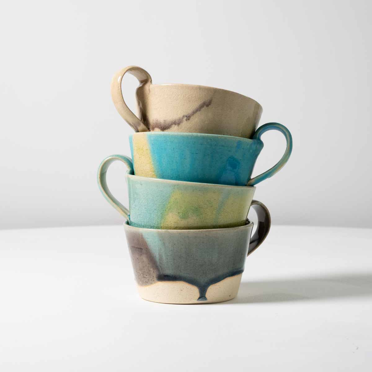 信楽イマジンImagine スープカップ A_クリア×茶