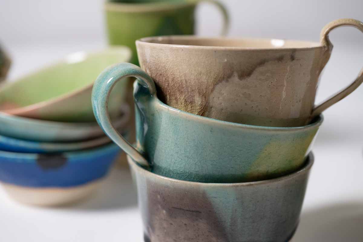 信楽イマジンImagine スープカップ A_クリア×茶