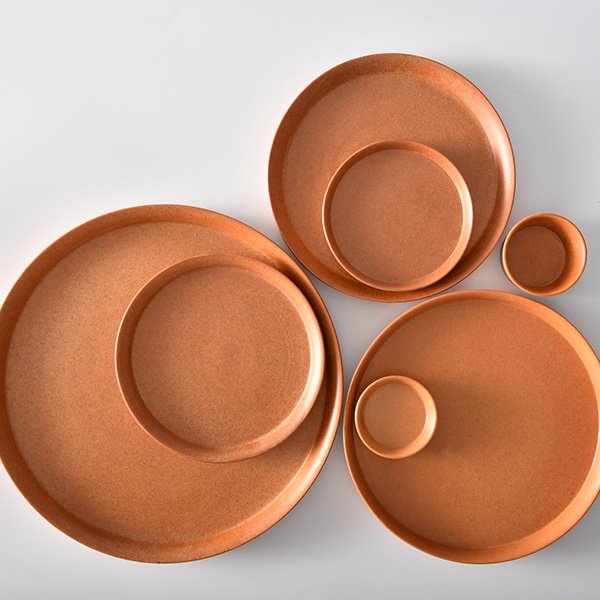 肥前吉田焼】THE HARVEST Glad 切立皿 ラウンドプレート 20cm ライト