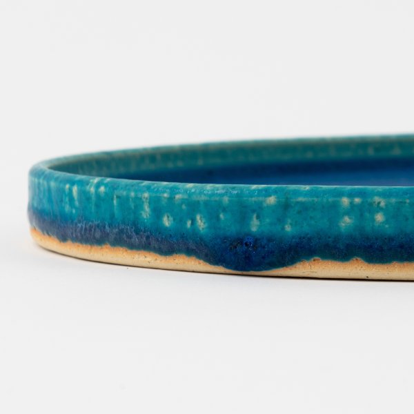 前年売上 13位〉【信楽焼】THE HARVEST BLUE VELVET 切立皿 24cm