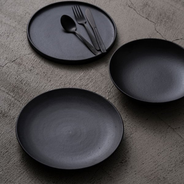 前年売上 16位〉【信楽焼】THE HARVEST Kuro 切立皿 26cm
