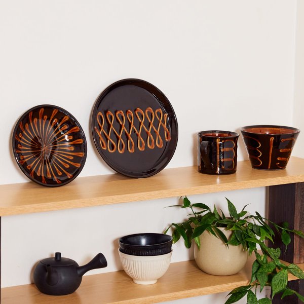 美濃焼】正陶苑 スリップウェア 平皿 Φ21.5cm | HESTA LIFE store