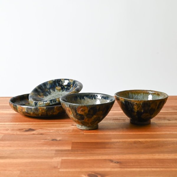 美濃焼】正陶苑 呉須錆 飯碗 ＜青＞ Φ12.7cm | HESTA LIFE ストア